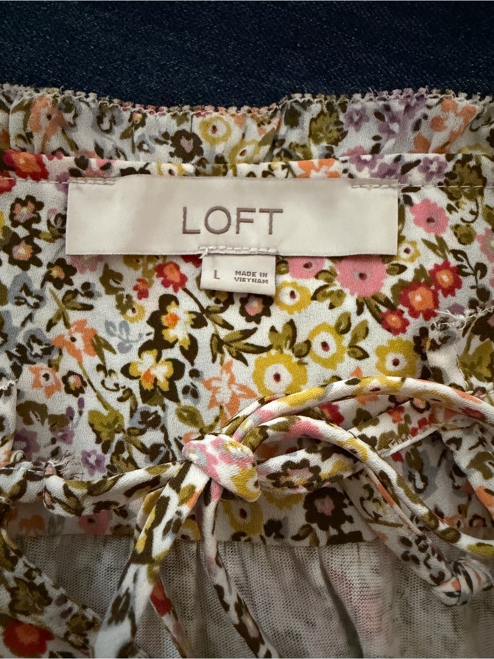 LOFT Autumn Floral Blouse for Fall size Large - Picture 2 of 6